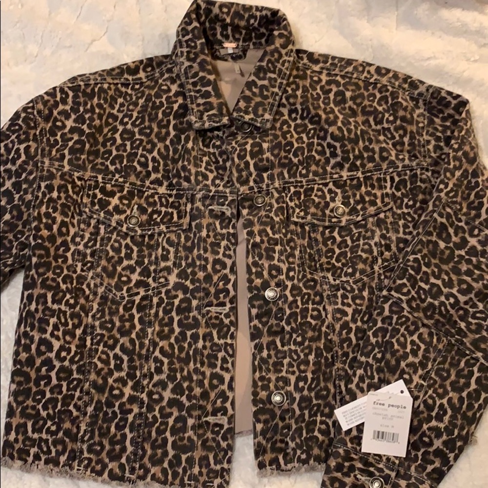cheetah jean jacket
